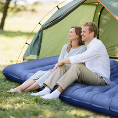 OUTTPLY sleeping pad built-in pillow offers elevated head comfort for restful sleep