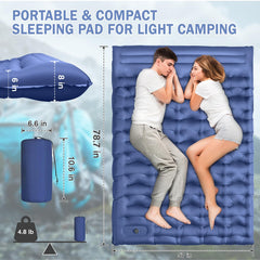 OUTTPLY sleeping pad with built-in foot pump speeds setup for quick camping