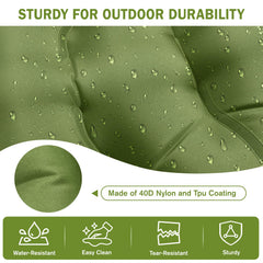 OUTTPLY foot-pump inflates quickly for fast setup.