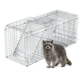 Outvita 32-inch live animal cage trap front view for humane relocation