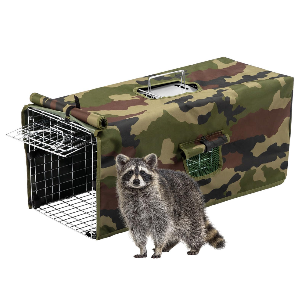 Outvita 32-inch live cage trap with iron door and mesh for humane release