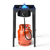 Outvita 75,000 BTU dual-burner stove for high-heat outdoor cooking.