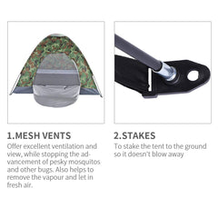 Outvita camping dome tent easy-setup demonstrates quick assembly in under 10 minutes.