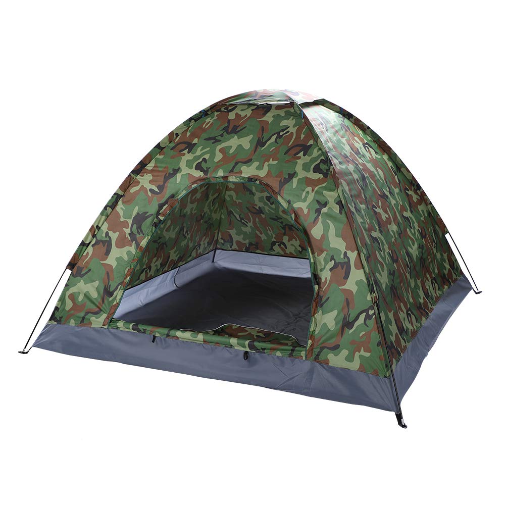 Outvita camping dome tent shows spacious interior for 3-4 people, ideal for family trips.