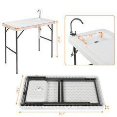 Outvita Fish Cleaning Table built-in sink for quick washing