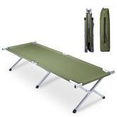 Outvita folding camping cot frame provides stable support for outdoor sleeping