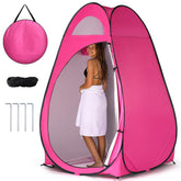 Outvita pop-up shower tent provides instant privacy for outdoor changing sessions.