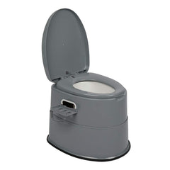 Outvita portable toilet front view, sturdy and easy to move for camping and boating.