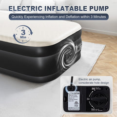 Outvita Twin Air Mattress anti-slip bottom keeps it in place overnight.
