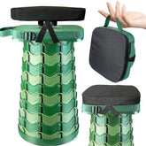 Outward Gear stool collapsible open for camping and picnics, showing easy setup.