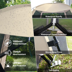Ouwxim 12x12 interior spacious view highlights space for gear and seating
