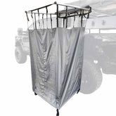 Overland Vehicle Systems HD Nomadic Car Side Shower Room front view shows rugged build for off-road camping setups.