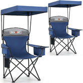 Overmont camping chair canopy shade demonstrates adjustable sun protection for outdoor comfort.