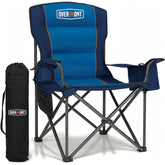 Overmont oversized folding chair side pocket for quick camp storage.