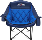 Overmont oversized XL chair open blue showing roomy seating for outdoor comfort