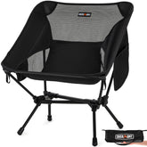 Overmont ultralight portable camping chair packed in its carry bag for easy transport