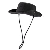 Oversize XL black bucket hat front view