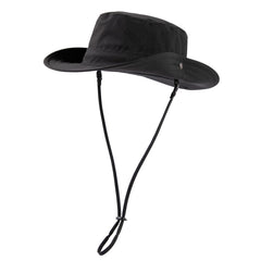 Oversize XL black bucket hat front view