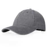 Oversize XXL denim baseball cap gray with adjustable strapback for large heads