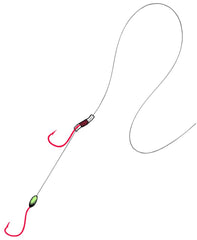 Owner 5212-413 dual walleye hook with adjustable lead and green glow bead attracts finicky walleyes