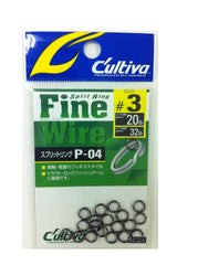 Owner 72804 split ring fine wire No4 close-up shows a strong connection for lure rigs.