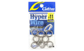 Owner 72812 split ring close-up highlighting secure snap-fit for fishing rigs.