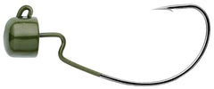 Owner American 4155GP-031 offset hook in Green Pumpkin for improved freshwater bait presentation