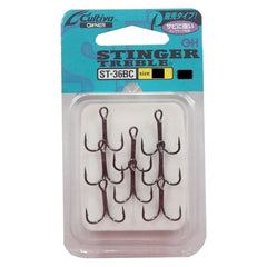 Owner Cartiva ST-36BC stinger hook No.6 with gun black coat for reliable, sensitive hook sets.