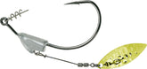 Owner Flashy Swimmer with gold willow leaf blade for fast-water retrieves
