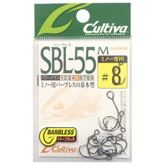 Owner SBL-55M Single 55 Barbell for Minnows — teardrop eye design close-up