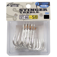 Owner ST-66 triple hook No-5-0 angle view for secure hookup in hard mouths