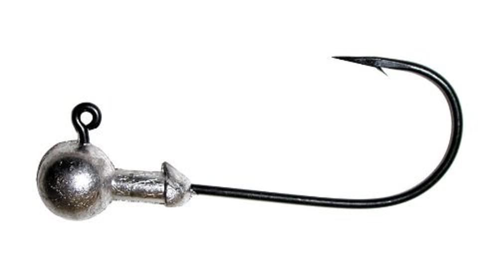 Owner Ultrahead Round Bend Jig Head 3/8 oz enables fast vertical drops for deeper water fishing.