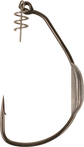 Owner Weighted Beast Twistlock 5130W hook closeup shows strong forged shank for weedless rigging