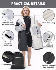Owntop Swim Parka adult reflective strips improve visibility in low light outdoor moments