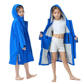 Owntop Swim Parka windproof outer shell keeps you warm and dry at the beach.
