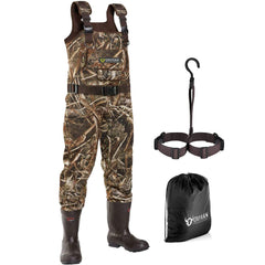 OXYVAN duck hunting waders in Realtree MAX5 camo keep you dry in wet cover.
