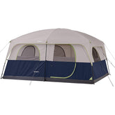 Ozark Trail 10-Person Cabin Tent front view with two-room setup for camping