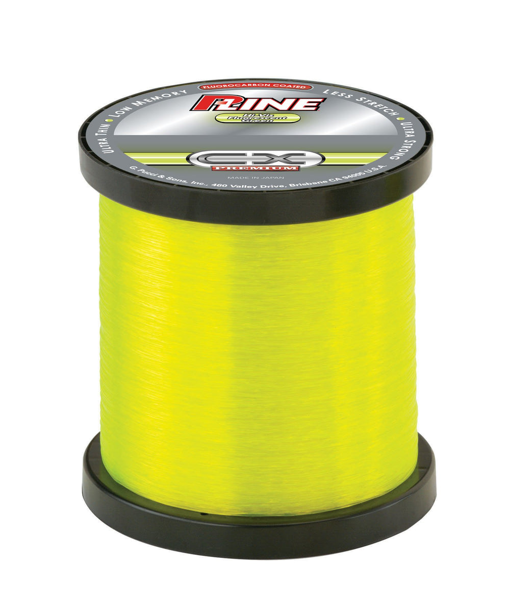 P-Line CX fluorescent green bulk spool offers low memory and enhanced sensitivity for longer casts