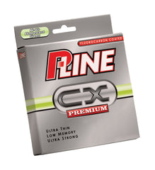 P-Line CX Premium Fluorocarbon Coated Line spool with bright fluor-green coating for enhanced sensitivity