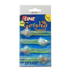 P-Line Geisha Squid 2.5-inch Chart Glow lure, UV enhanced for trolling