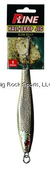 P-Line Hali-Drop Jig Chrome/Green Glow for deep-water jigging and visibility