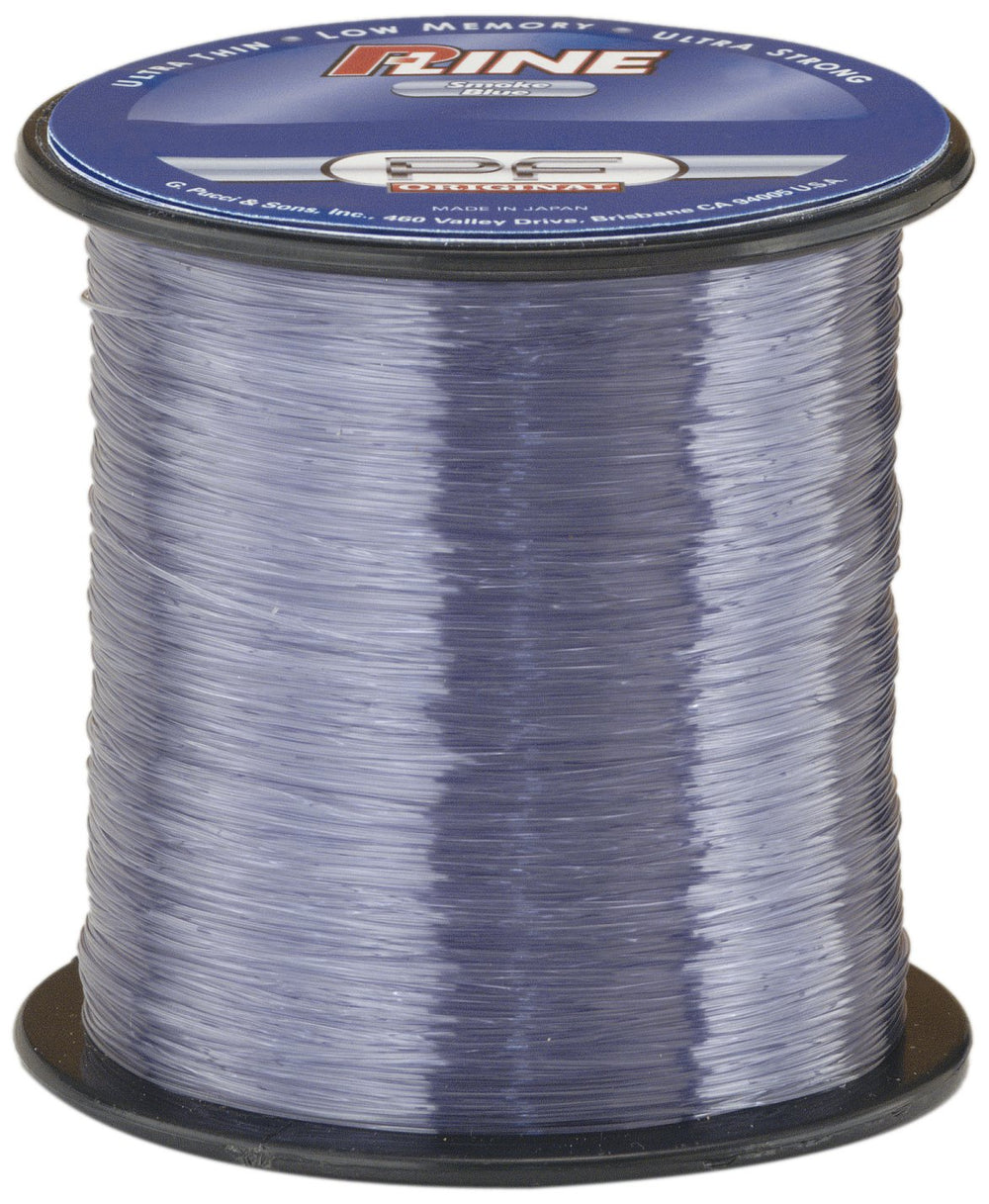 P-Line Original 1/4 size spool in smoke blue; compact diameter and strong casting for both saltwater and freshwater.