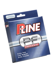 P-Line Original Filler spool in smoke blue, smooth, strong copolymer for versatile saltwater and freshwater fishing.