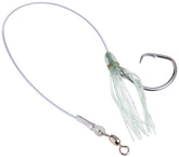 P-Line PAHR14/0-500HO Alaska Halibut Rig with Glow Skirt enhances visibility in deep water for targeted halibut fishing.