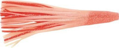 P-Line SQD6-0010 Double Squid Skirt in bright orange glow for saltwater visibility