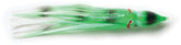 P-Line Sunrise Squid 5-pack in green mackerel color box for versatile saltwater fishing.