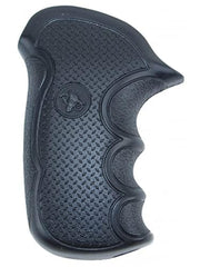Pachmayr Diamond Pro Grip installed on Taurus Compact Public Defender with Steel Frame - Black