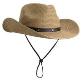 Packable women's straw fedora hat front view