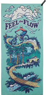 PackTowl Personal Flow Print closeup highlights soft microfiber and vibrant design for travel.