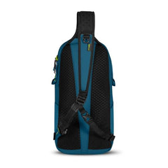 Pacsafe ECO12L ambidextrous strap enables easy wear on either shoulder.